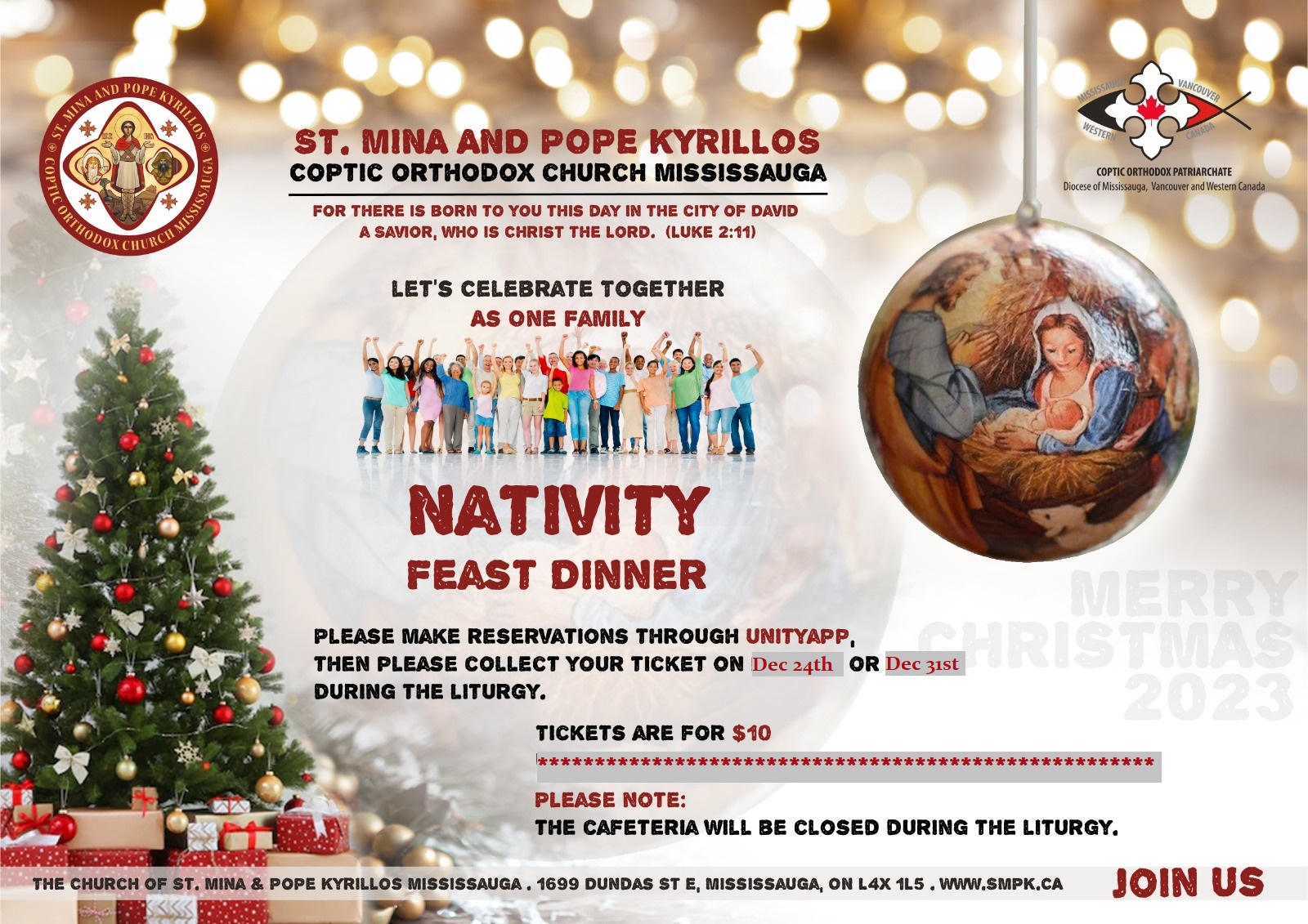 Nativity Feast Dinner 2024 poster