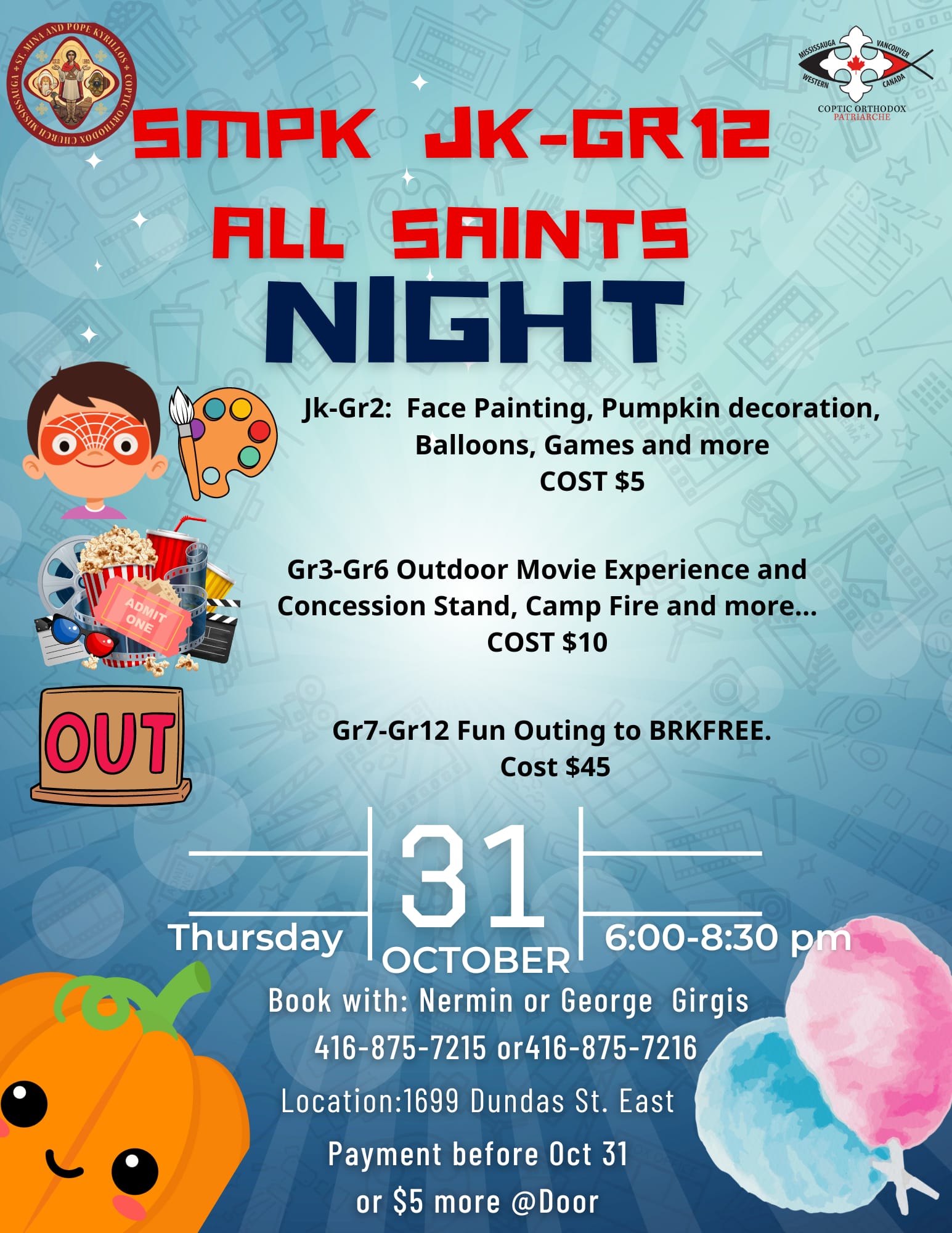 All Saints Night Event Poster