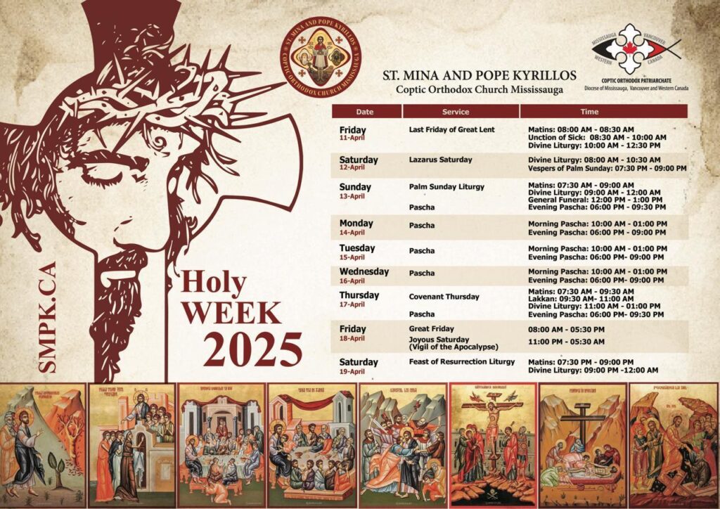 Holy Week Schedule Poster 2025